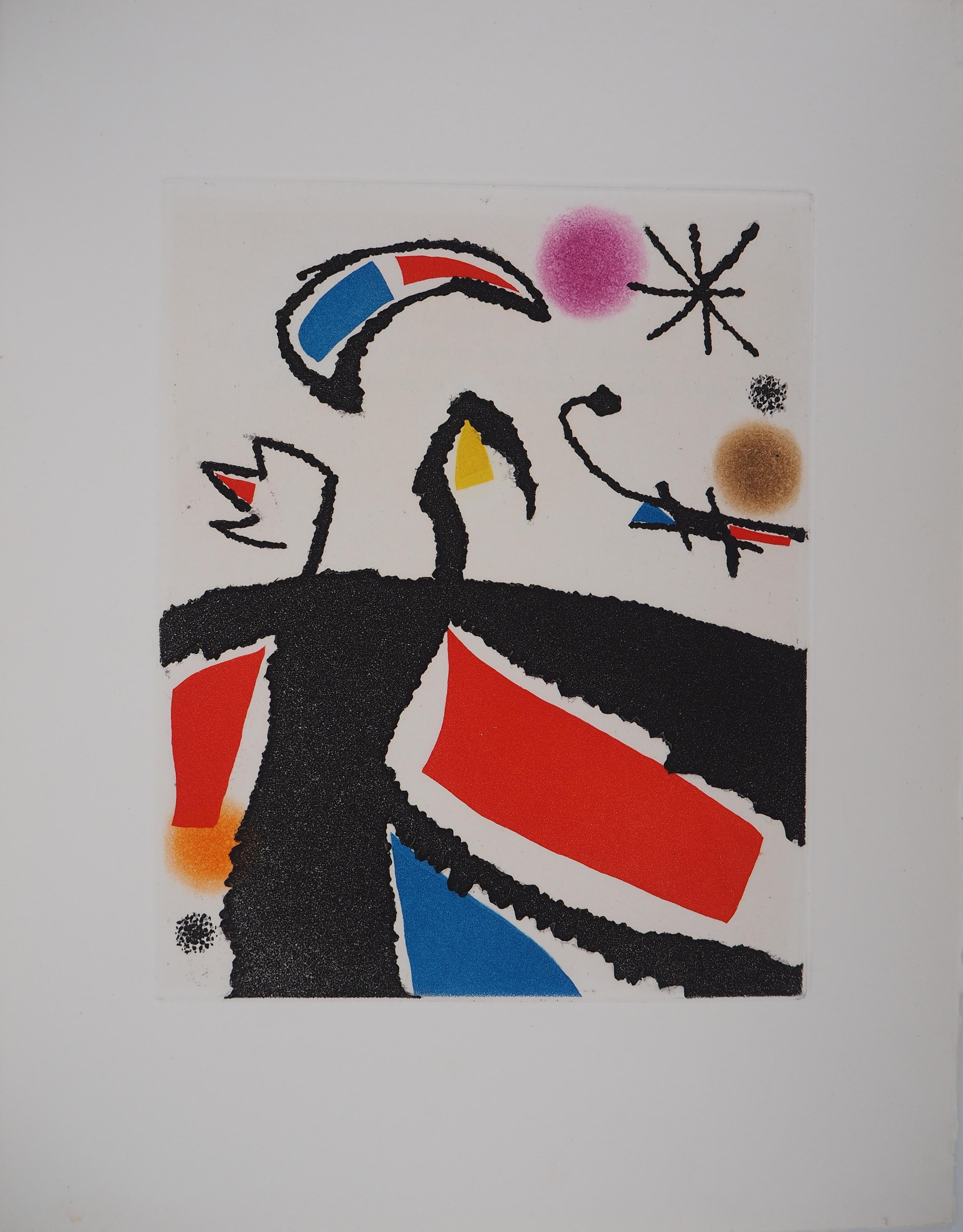 Joan Miró Abstract Print - Marteau Sans Maitre XII - Original etching, 1976