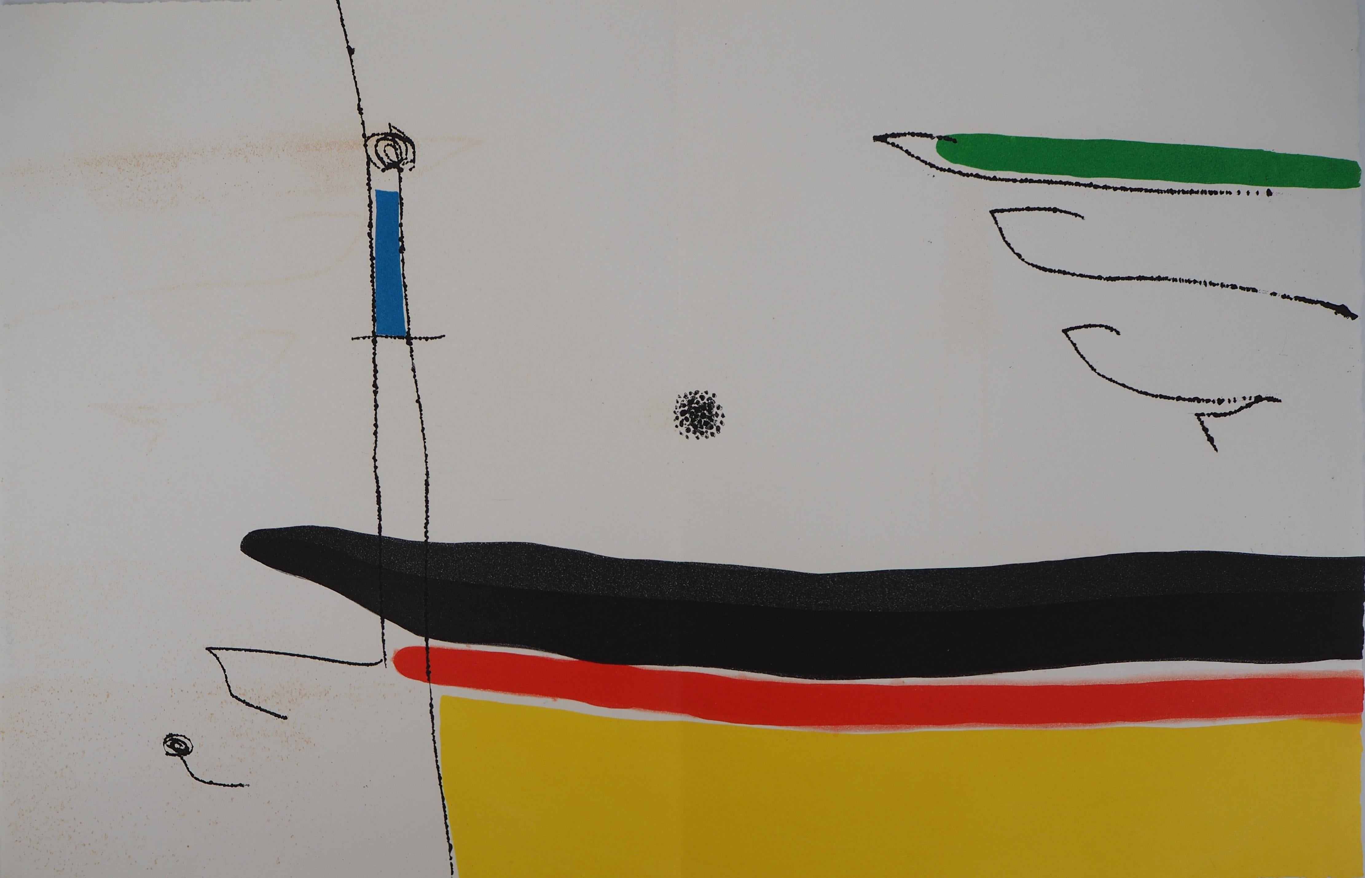 Joan Miró Abstract Print - Marteau Sans Maitre XVI - Original etching, 1976