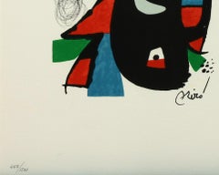 Melodie #12 plate-signed color lithograph from La Mélodie Acide by Joan Miró