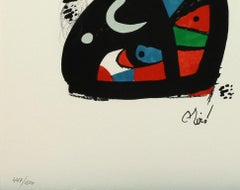 Melodie #13 plate-signed color lithograph from La Mélodie Acide by Joan Miró
