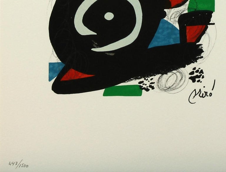 Melodie #14 plate-signed color lithograph from La Mélodie Acide by Joan Miró  For Sale 1