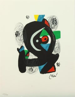 Melodie #3 plate-signed color lithograph from La Mélodie Acide by Joan Miró 