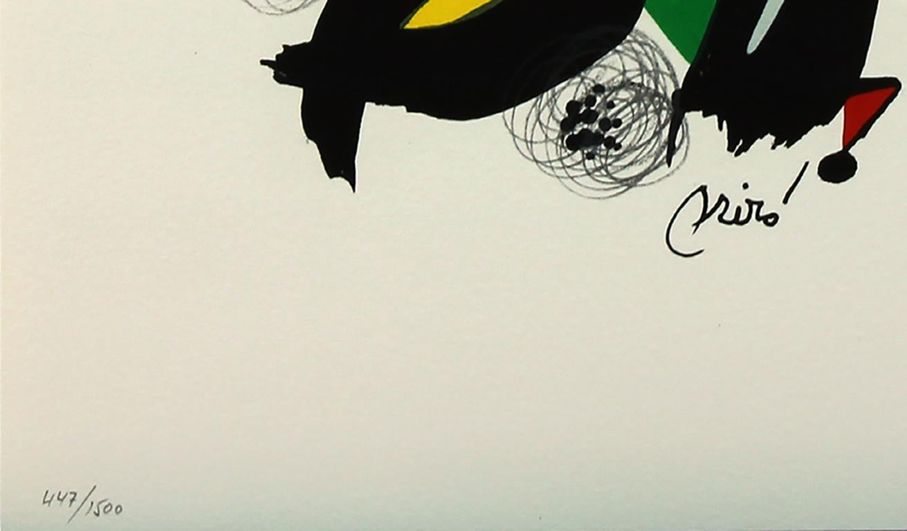 Melodie #4 plate-signed color lithograph from La Mélodie Acide by Joan Miró  1