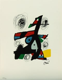 Melodie #5 plate-signed color lithograph from La Mélodie Acide by Joan Miró