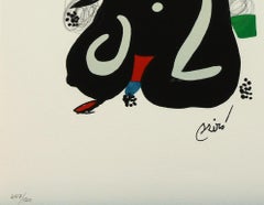 Melodie #9 plate-signed color lithograph from La Mélodie Acide by Joan Miró
