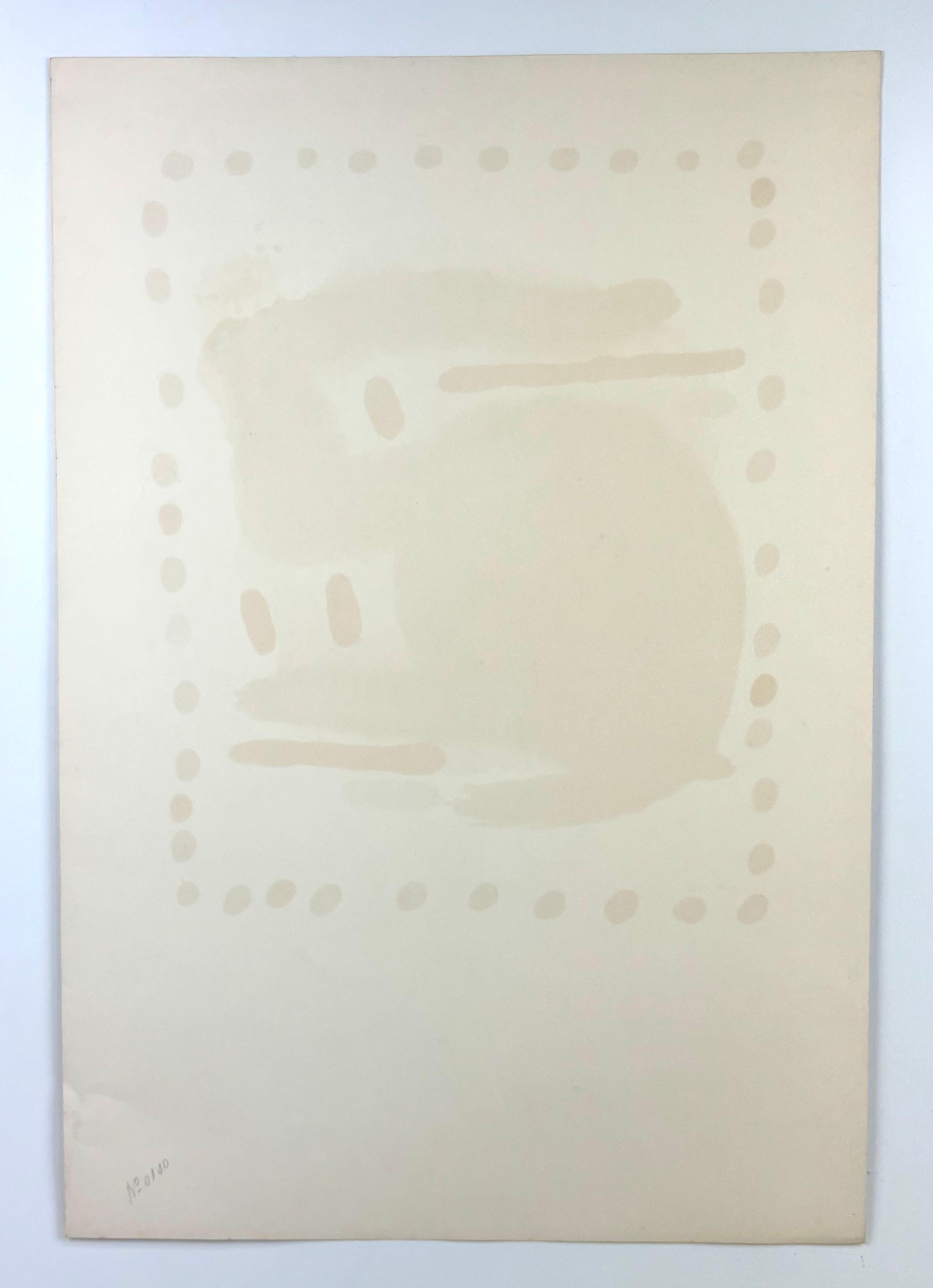 Merce Cunningham and dance Company - White Abstract Print by Joan Miró