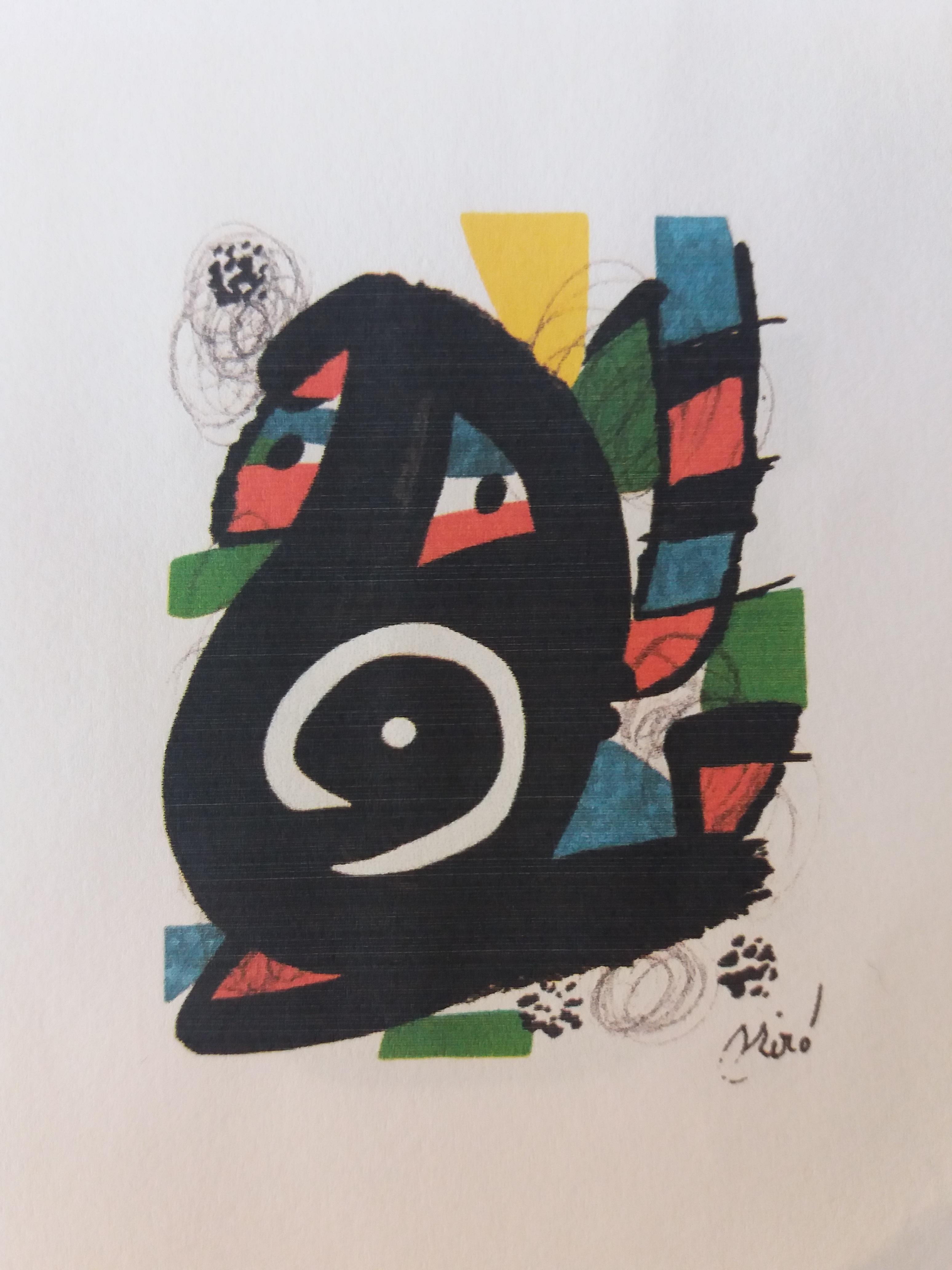 Joan Miró Abstract Print - Miro  Little  La melodie acide. original lithograph painting. 