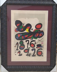Miro  Numbers  Letters  Red  Black  Vertical CENTRE EXCURSIONISTA. LITOGRAFIA