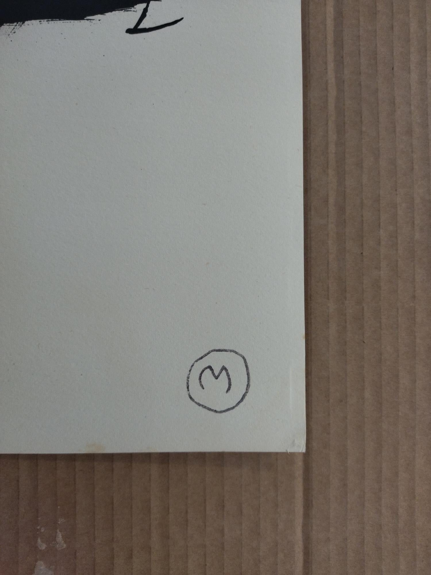 Miro vertical. black. red. yellow. TAPIZ DE TARRAGONA For Sale 2