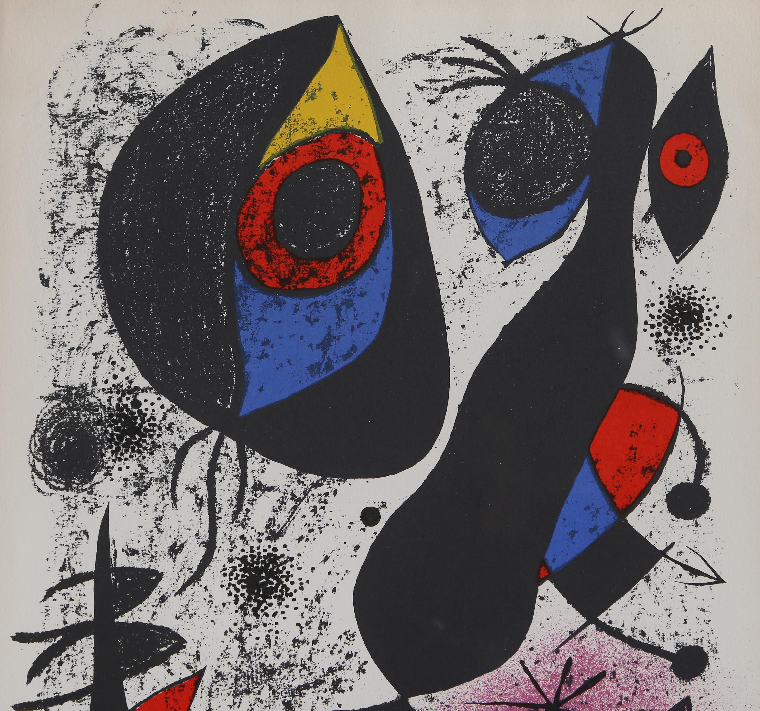 Miro a l'Encre I (Cramer 161), Litografía surrealista de Joan Miro - Abstract Print Negro de Joan Miró