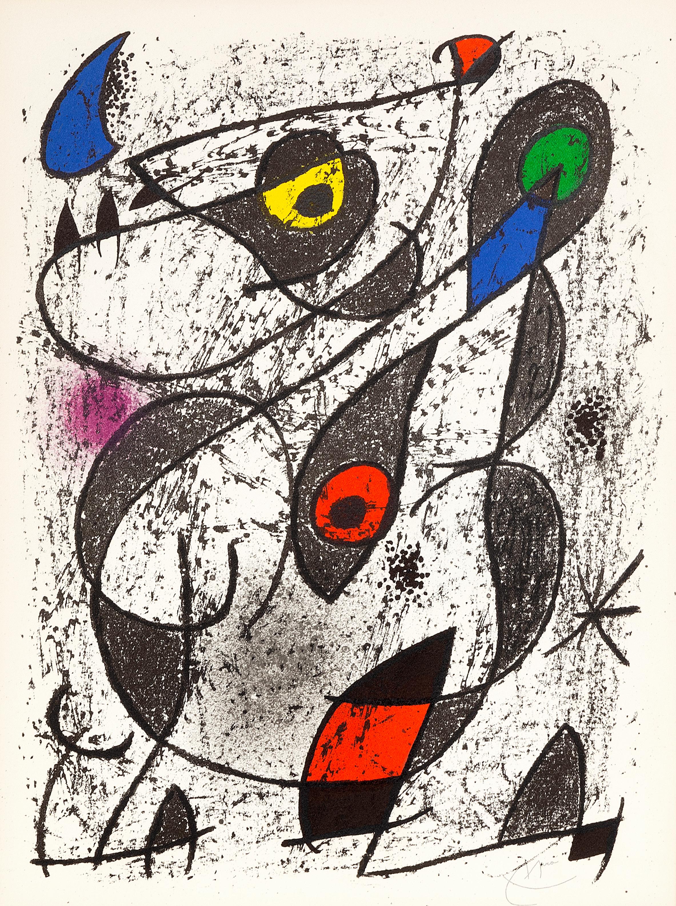 Miro à l'Encre II, lithographie sur papier vélin du Miro indélébile - Print de Joan Miró