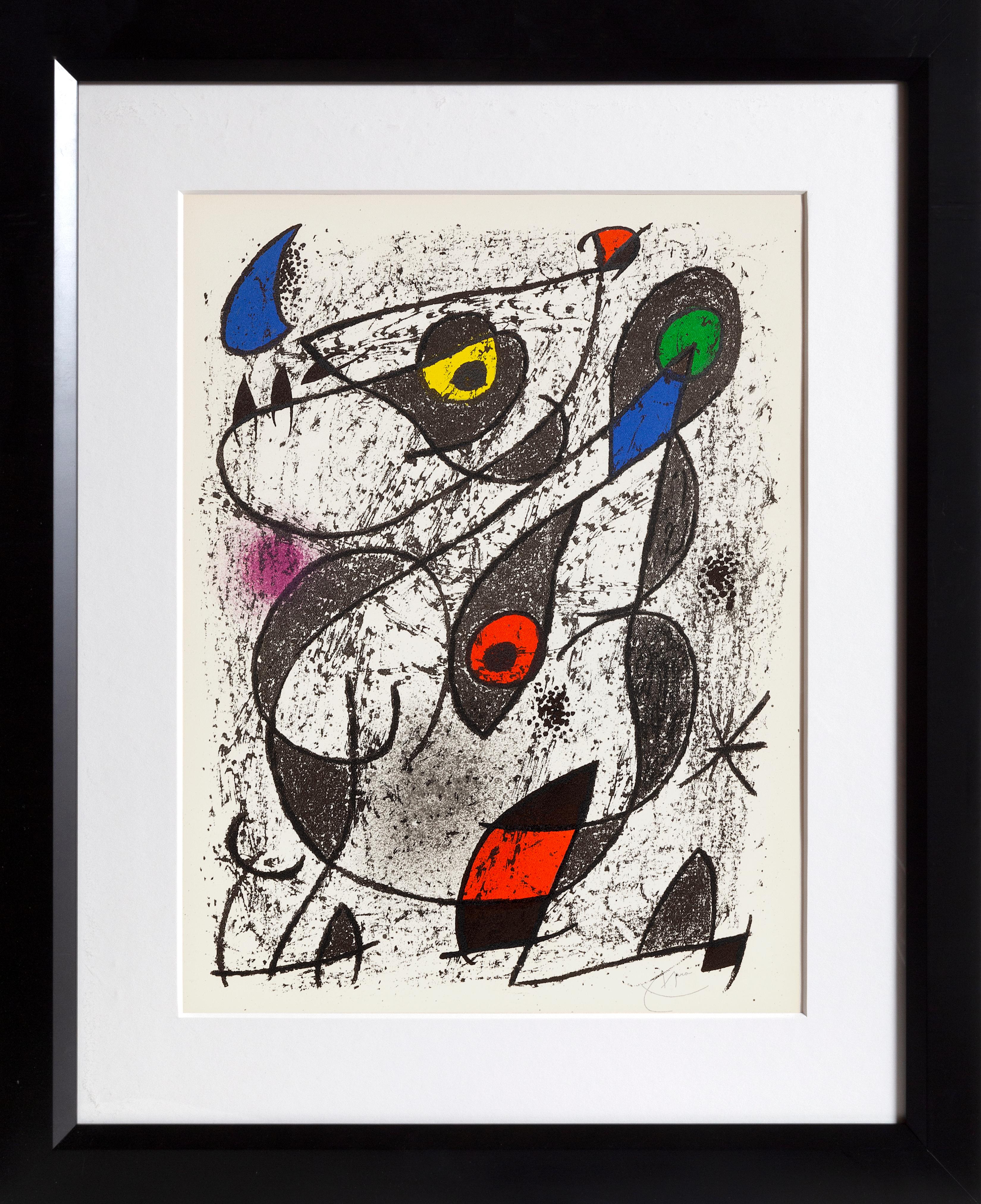 Abstract Print Joan Miró - Miro à l'Encre II, lithographie sur papier vélin du Miro indélébile