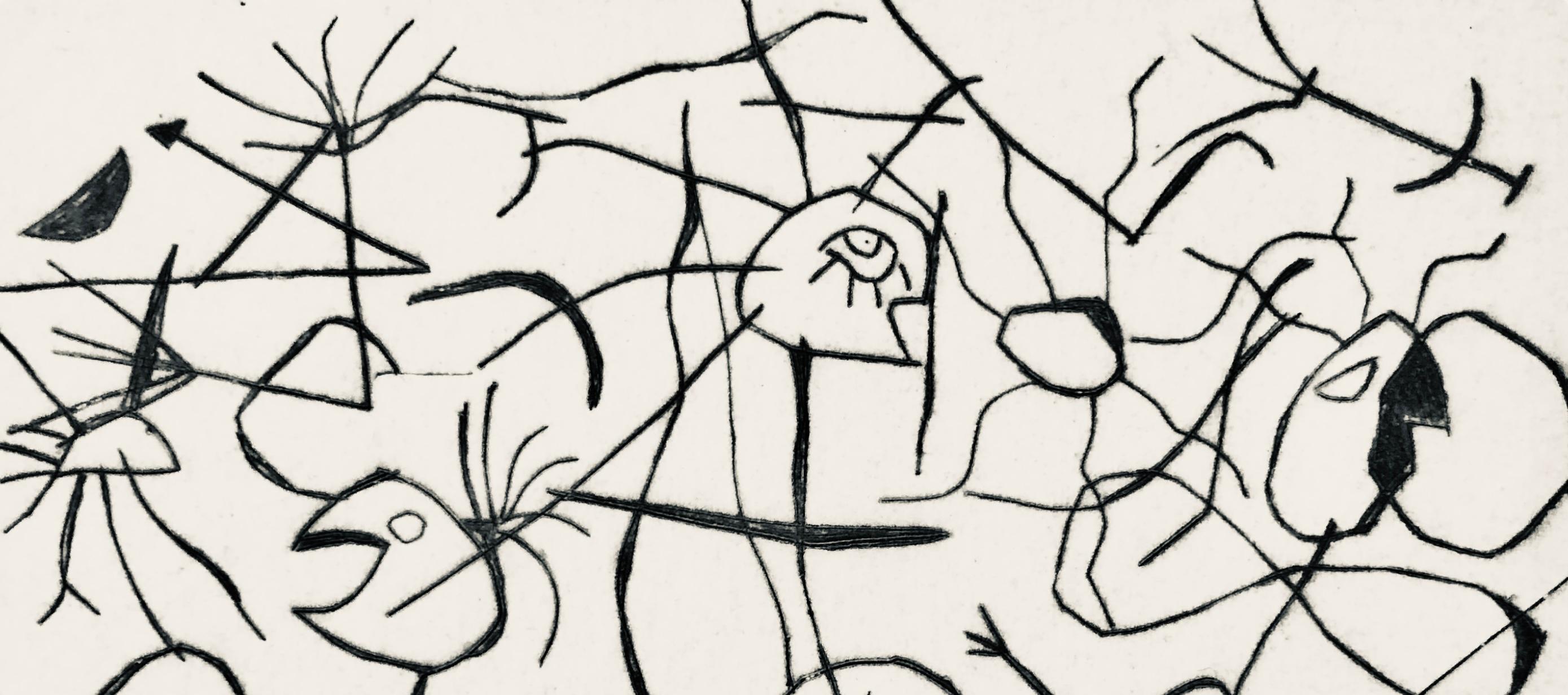 Miró, Astres et Danseurs (Cramer 36), Derrière le miroir (d'après) - Print de Joan Miró