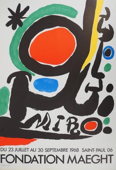 Miro at the Maeght Fondation - Original Signed Lithograph, 1968