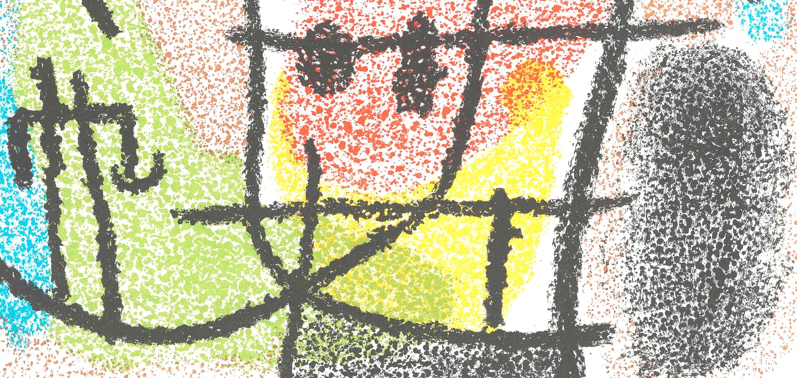 Miró, Cartones (Cramer 103; Mourlot 382-383), Cartones (después) - Abstract Print Beige de Joan Miró