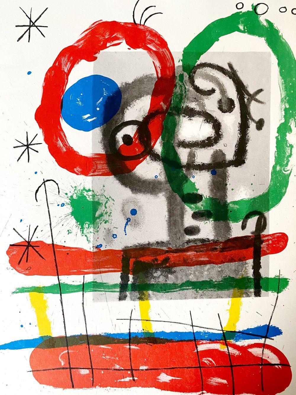 Abstract Print Joan Miró - Miró, Composition, Derrière le miroir (d'après)