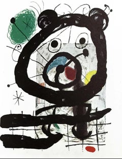 Miró, Composition, Derrière le miroir (d'après)