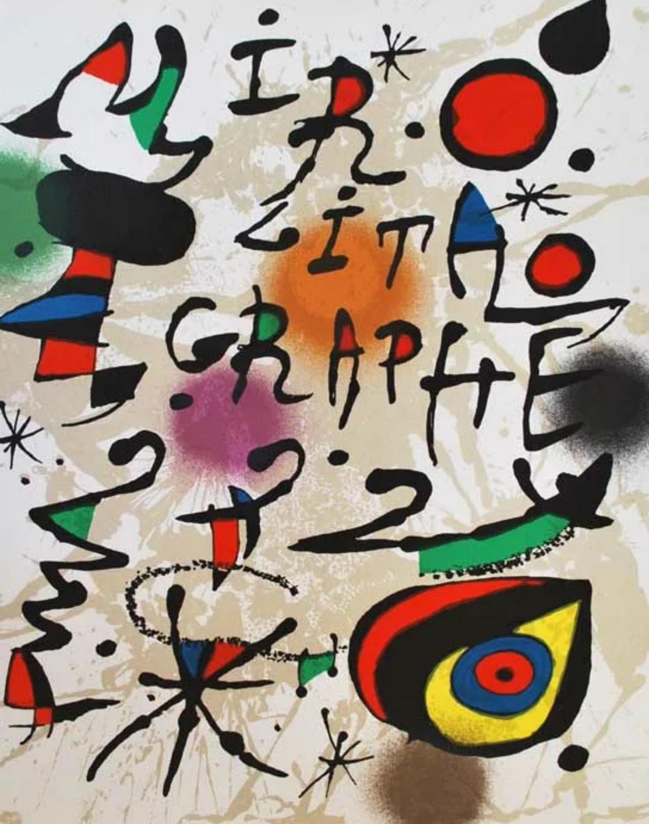 Joan Miró Abstract Print - Miro, Composition, 1977 (after)