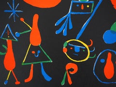 Joan Miro, Figures on a Black Background, from Cahiers d'Art, 1949 (after)
