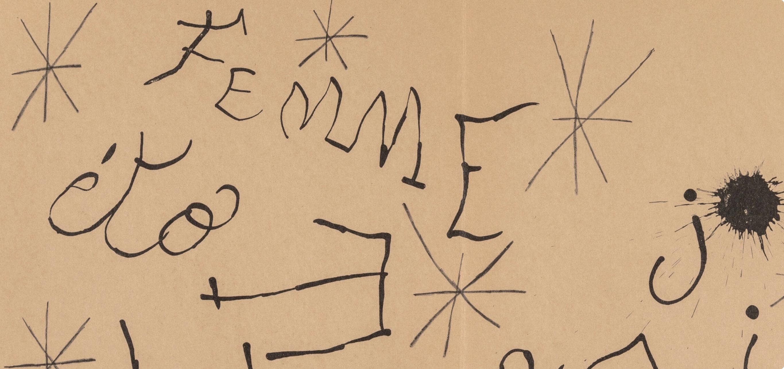 Miró, Composition (Cramer 102; Mourlot 428-449), Derrière le miroir (after) - Print by Joan Miró