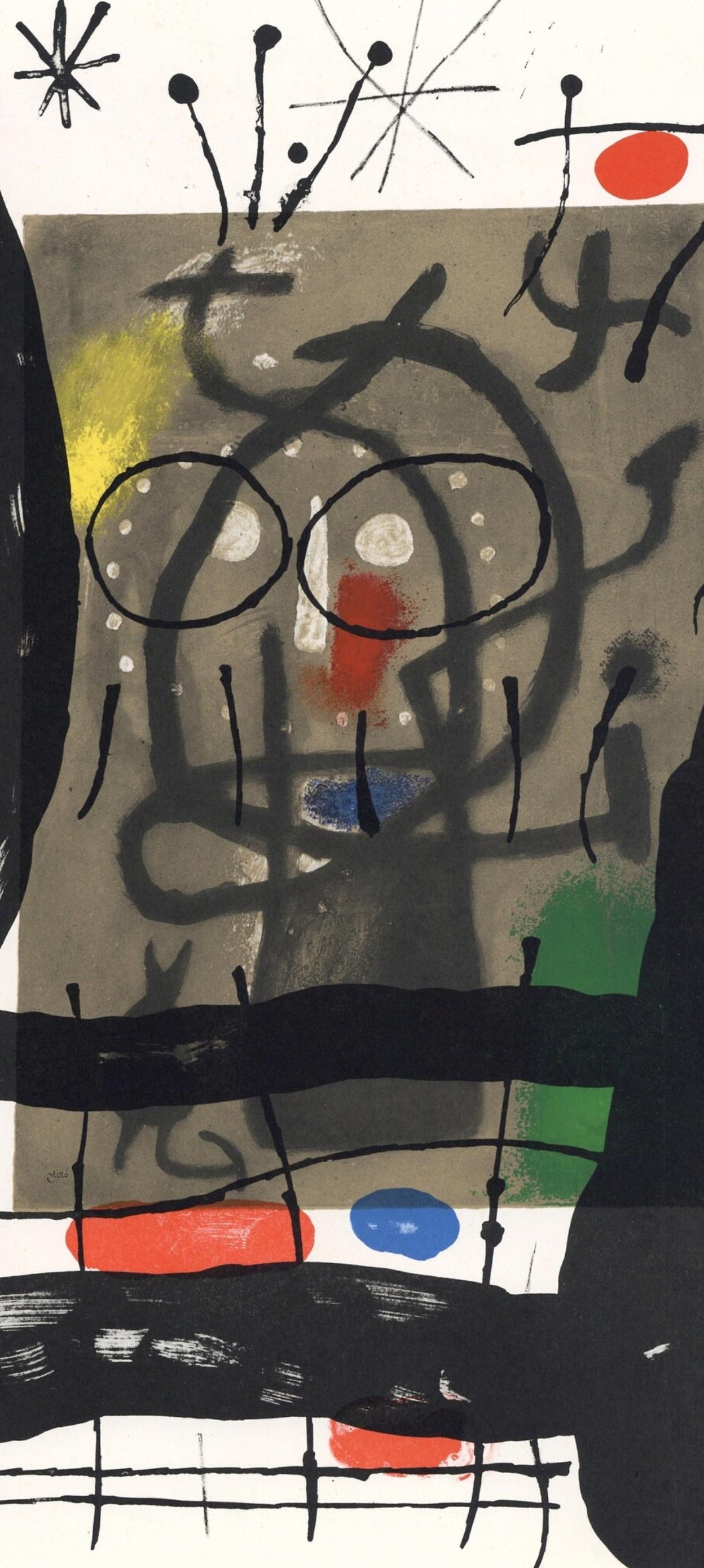 Miró, Composition (Cramer 102; Mourlot 428-449), Derrière le miroir (after) - Print by Joan Miró