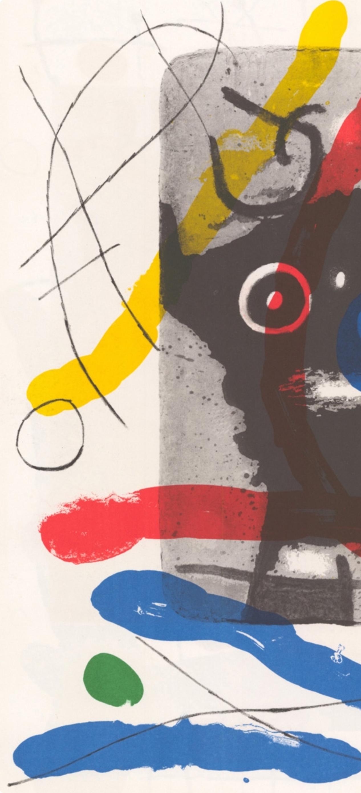 Miró, Composition (Cramer 102; Mourlot 428-449), Derrière le miroir (after) - Beige Abstract Print by Joan Miró
