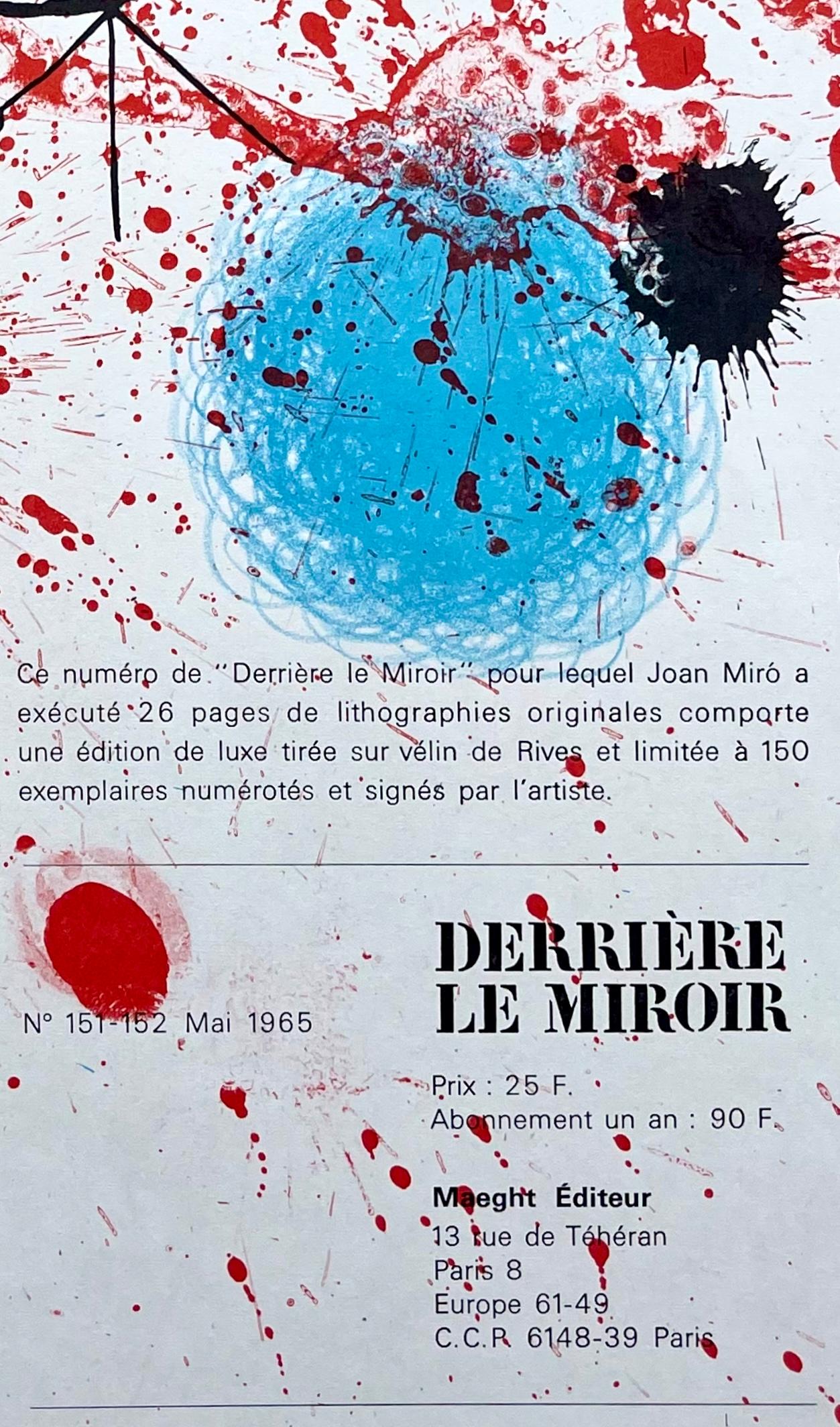 Lithograph on vélin paper. Paper Size: 15 x 11 inches. Inscription: Unsigned and unnumbered. Notes: From the folio, Derrière le miroir, N° 151-152, 1965. Published by Aimé Maeght, Éditeur, Paris; printed by Éditions Pierre à Feu, Galerie Maeght,