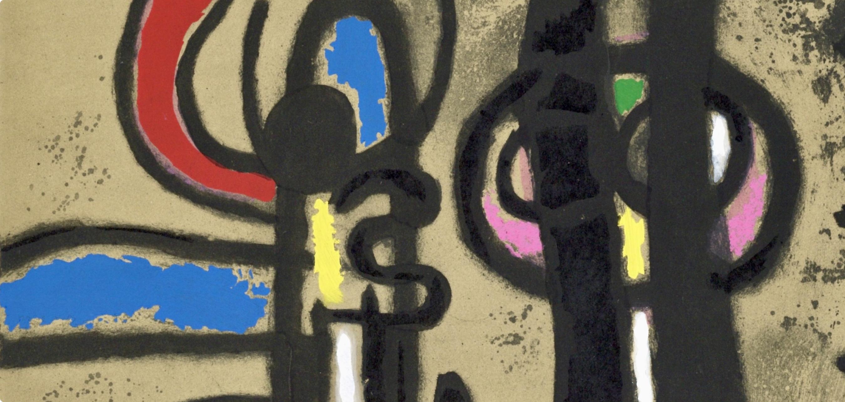 Miró, Composición (Cramer 103; Mourlot 382-383), Miró Cartones 1956-1965 (después) - Print de Joan Miró