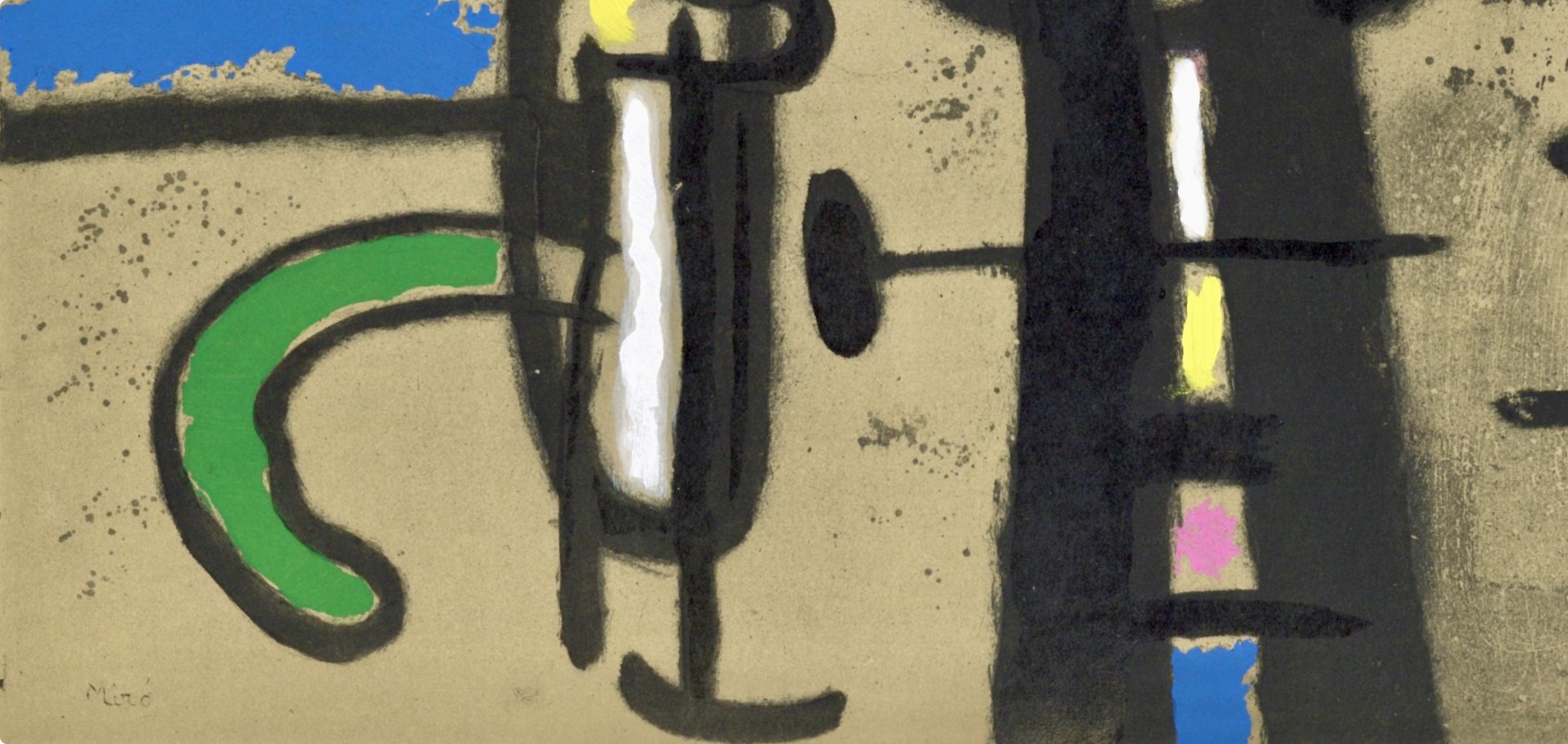 Miró, Composición (Cramer 103; Mourlot 382-383), Miró Cartones 1956-1965 (después) - Print Surrealista de Joan Miró