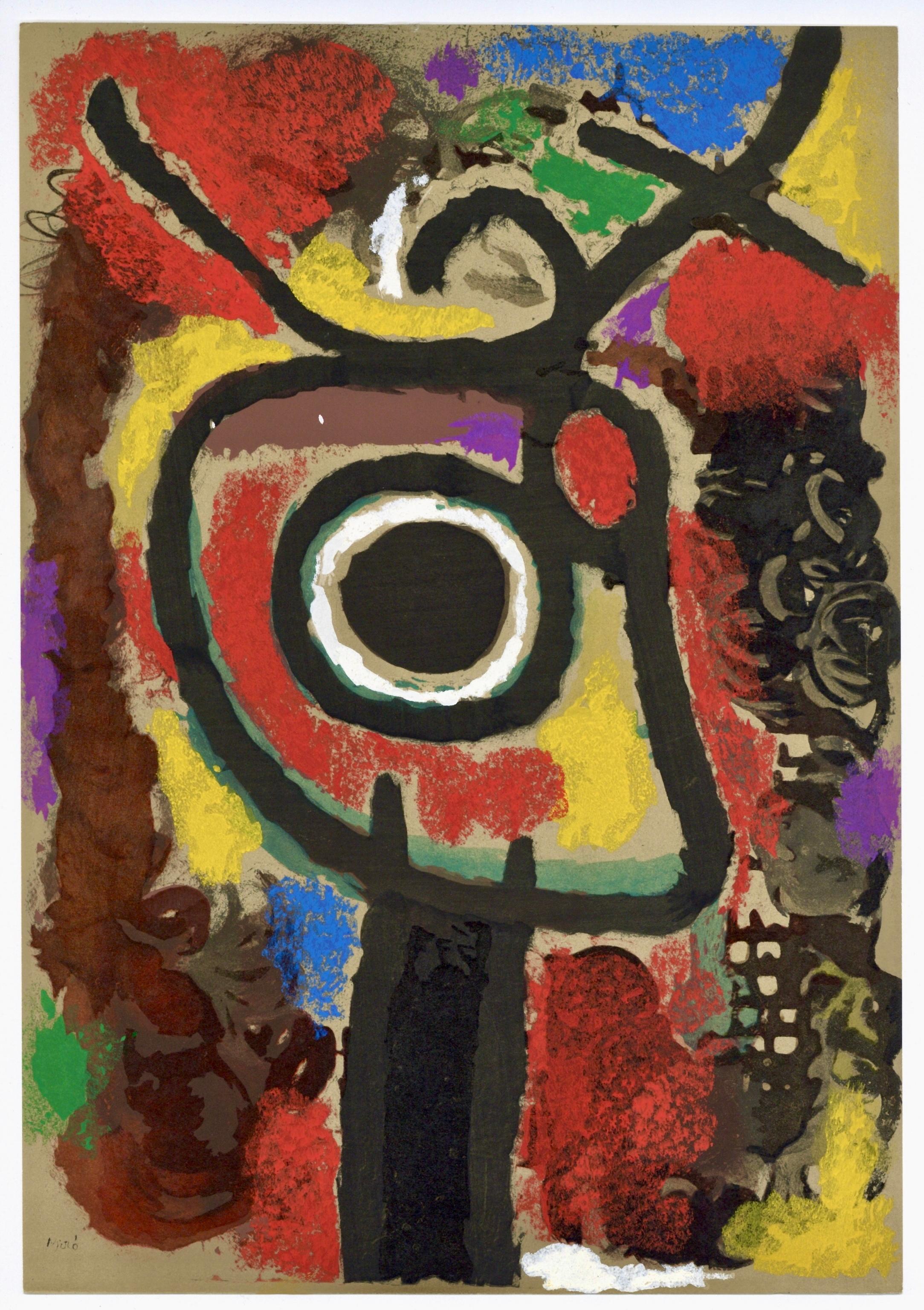 Miró, Composizione (Cramer 103; Mourlot 382-383), Miró Cartones 1956-1965 (dopo) in vendita 1
