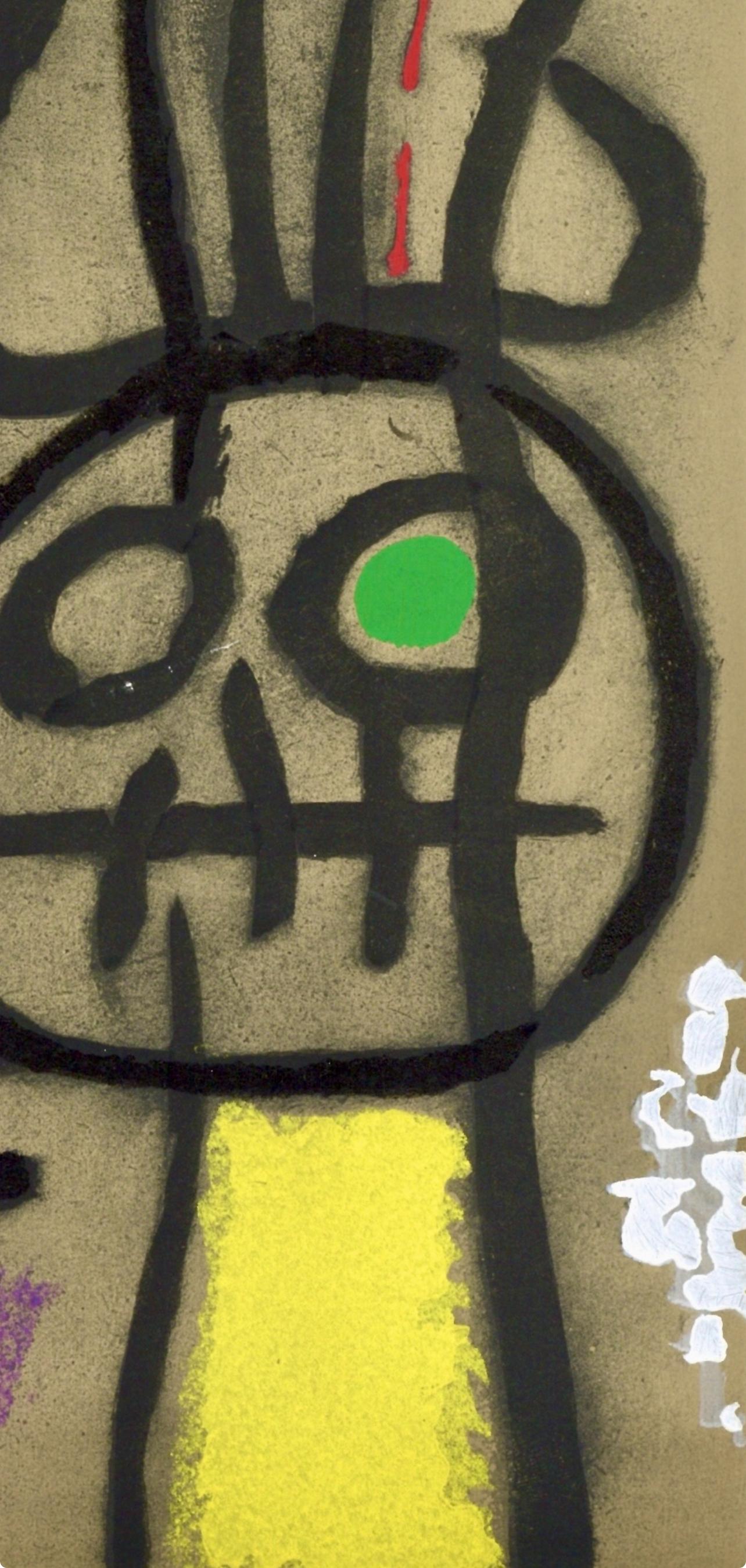 Miró, Composición (Cramer 103; Mourlot 382-383), Miró Cartones 1956-1965 (después) en venta 1