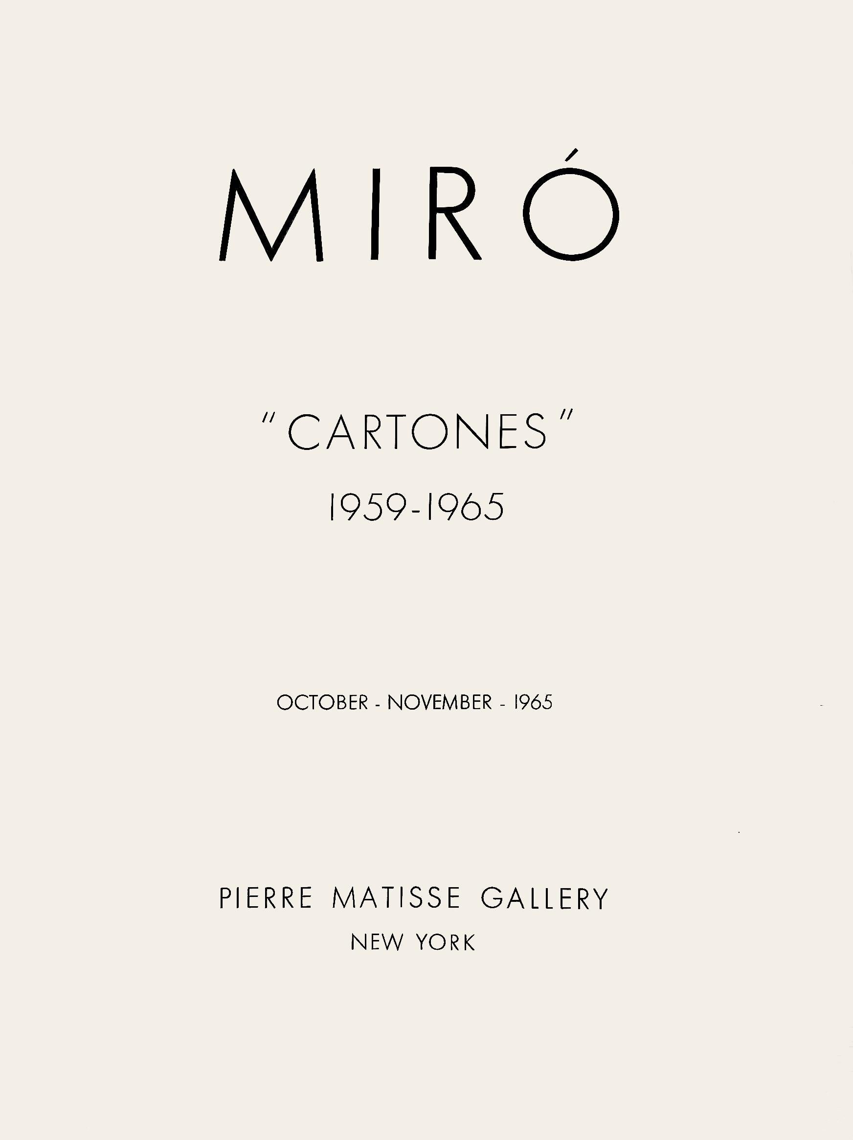 Miró, Composizione (Cramer 103; Mourlot 382-383), Miró Cartones 1956-1965 (dopo) in vendita 2