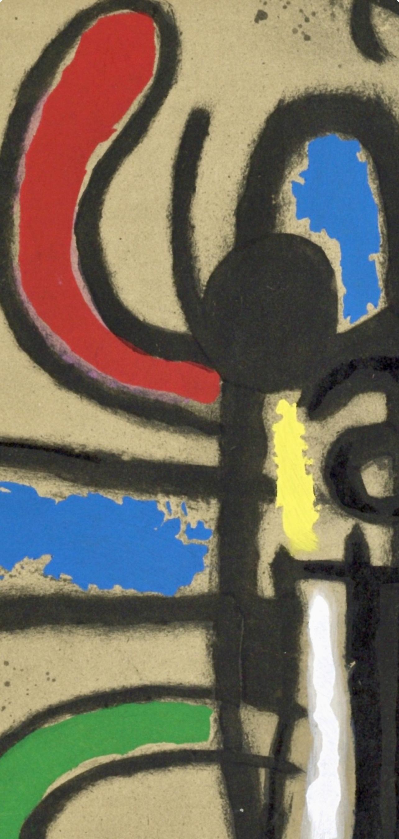 Miró, Composición (Cramer 103; Mourlot 382-383), Miró Cartones 1956-1965 (después) en venta 2