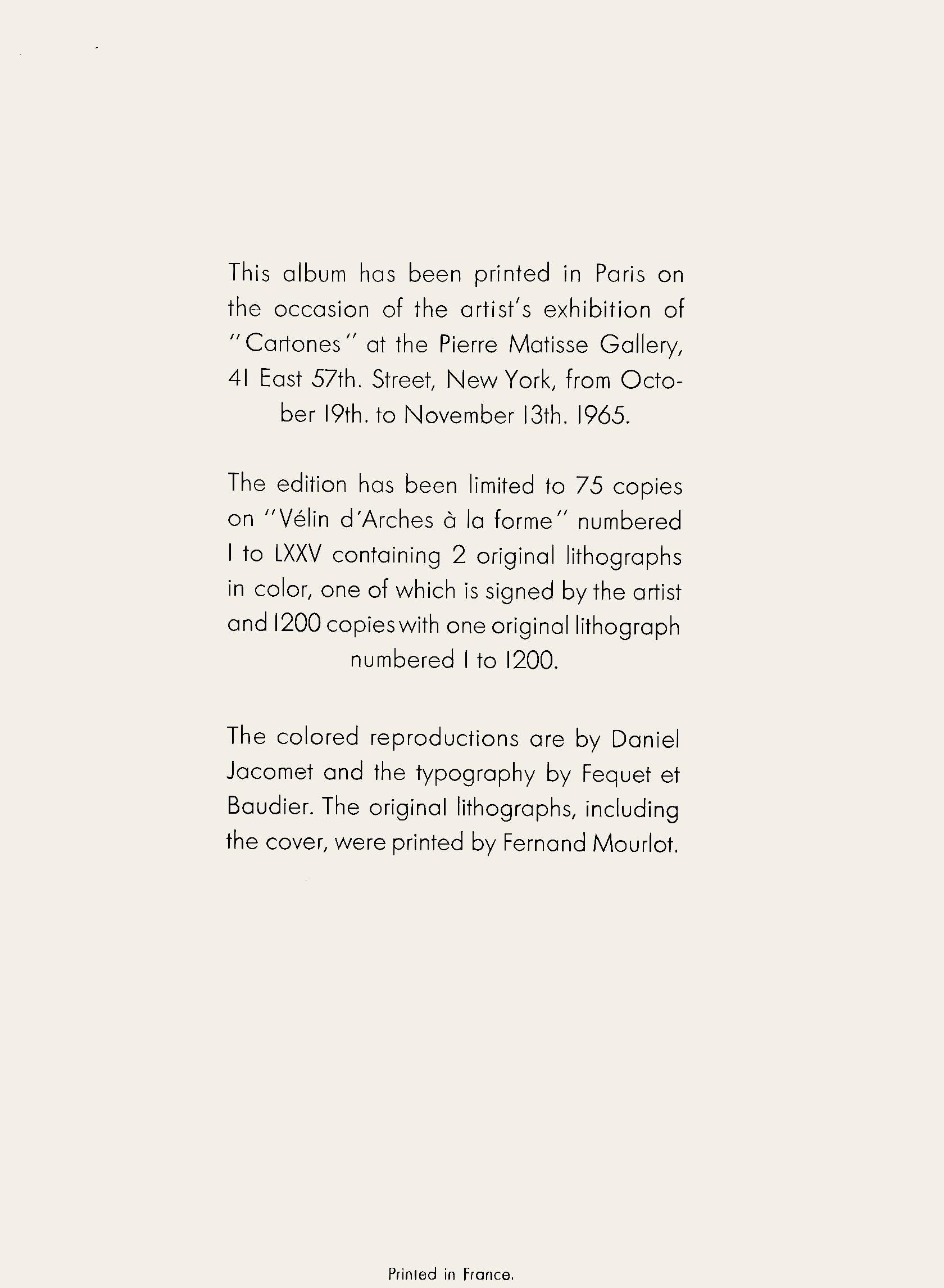 Miró, Composizione (Cramer 103; Mourlot 382-383), Miró Cartones 1956-1965 (dopo) in vendita 3