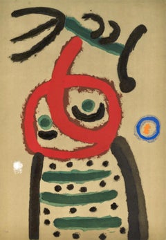 Miró, Composition (Cramer 103 ; Mourlot 382-383), Miró Cartones 1956-1965 (après)