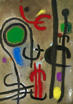 Miró, Composición (Cramer 103; Mourlot 382-383), Miró Cartones 1956-1965 (después)
