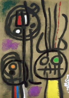 Miró, Composition (Cramer 103 ; Mourlot 382-383), Miró Cartones 1956-1965 (après)