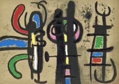 Miró, Composition (Cramer 103 ; Mourlot 382-383), Miró Cartones 1956-1965 (après)