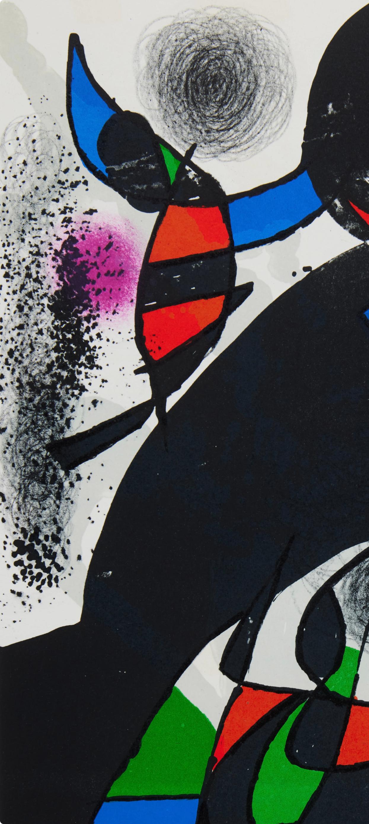Miró, Composition (Cramer 1080), San Lazzaro et ses Amis, XXe Siècle (after) - Black Figurative Print by Joan Miró