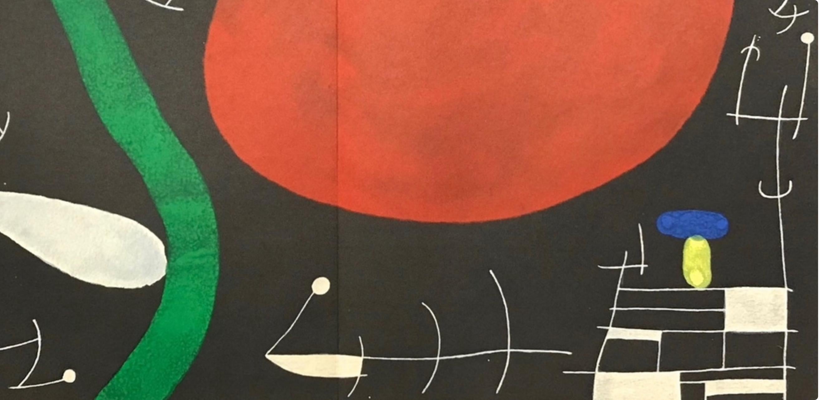Miró, Komposition (Cramer 112; Mourlot 439-442), Derrière le miroir (nach) – Print von Joan Miró