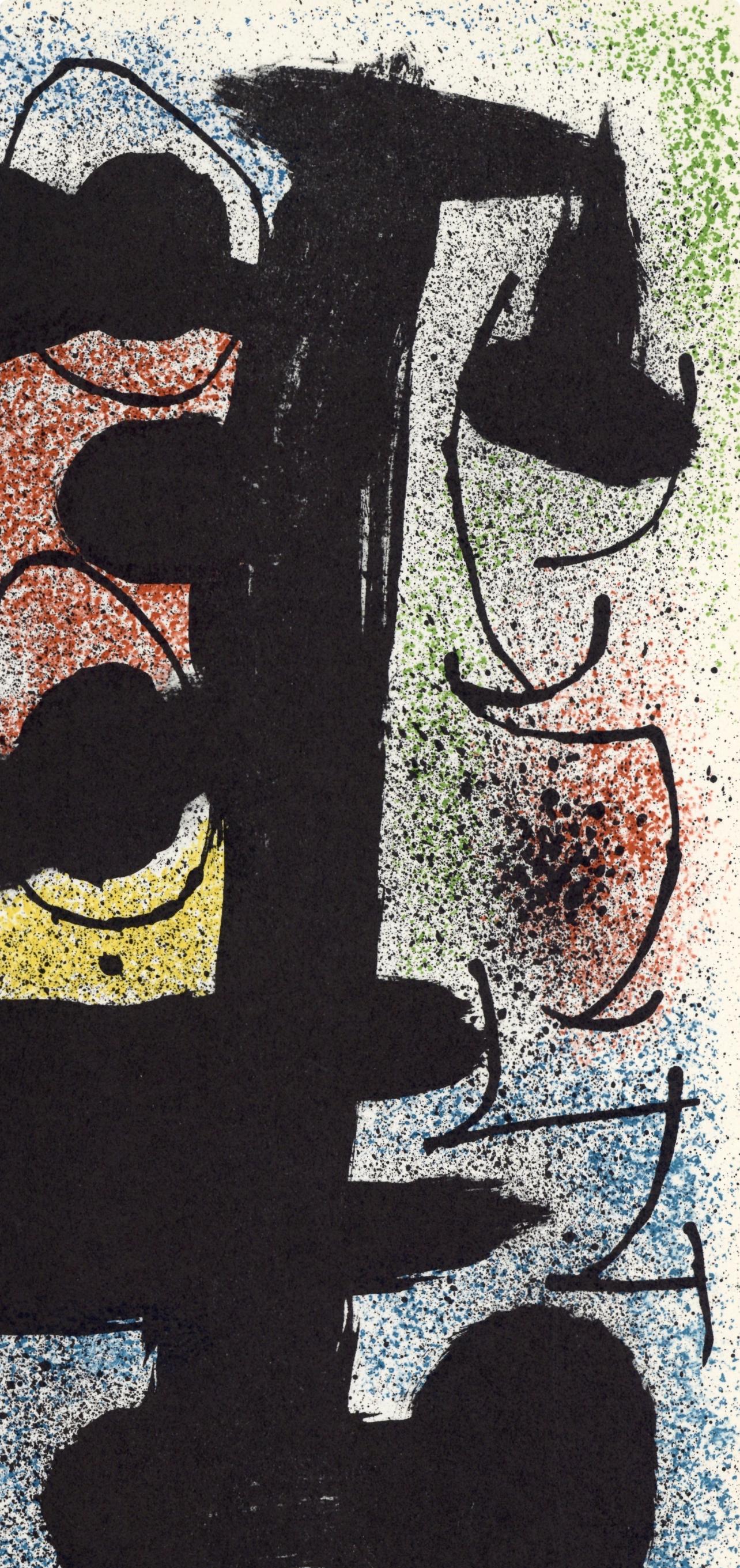 Miró, Composition (Cramer 112; Mourlot 439-442), Derrière le miroir (after) - Black Abstract Print by Joan Miró