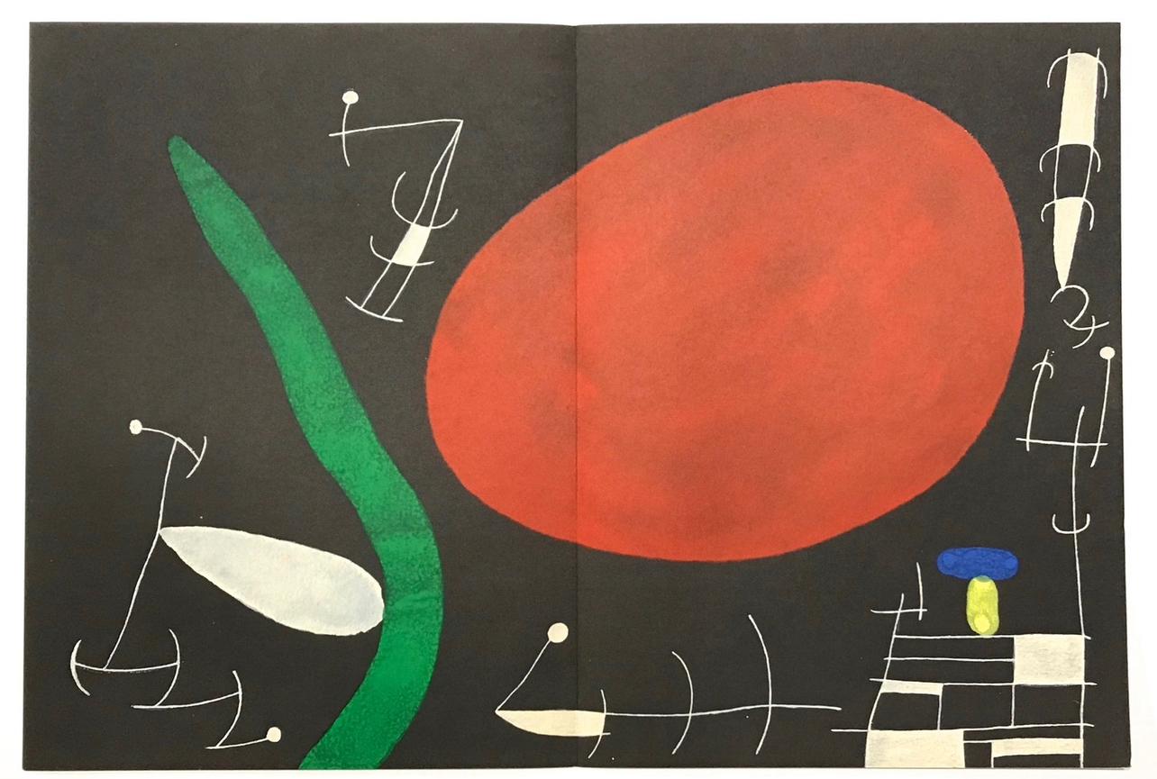 Miró, Komposition (Cramer 112; Mourlot 439-442), Derrière le miroir (nach) im Angebot 1