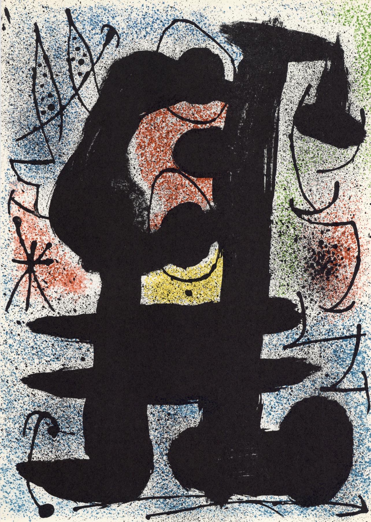 Joan Miró Abstract Print - Miró, Composition (Cramer 112; Mourlot 439-442), Derrière le miroir (after)