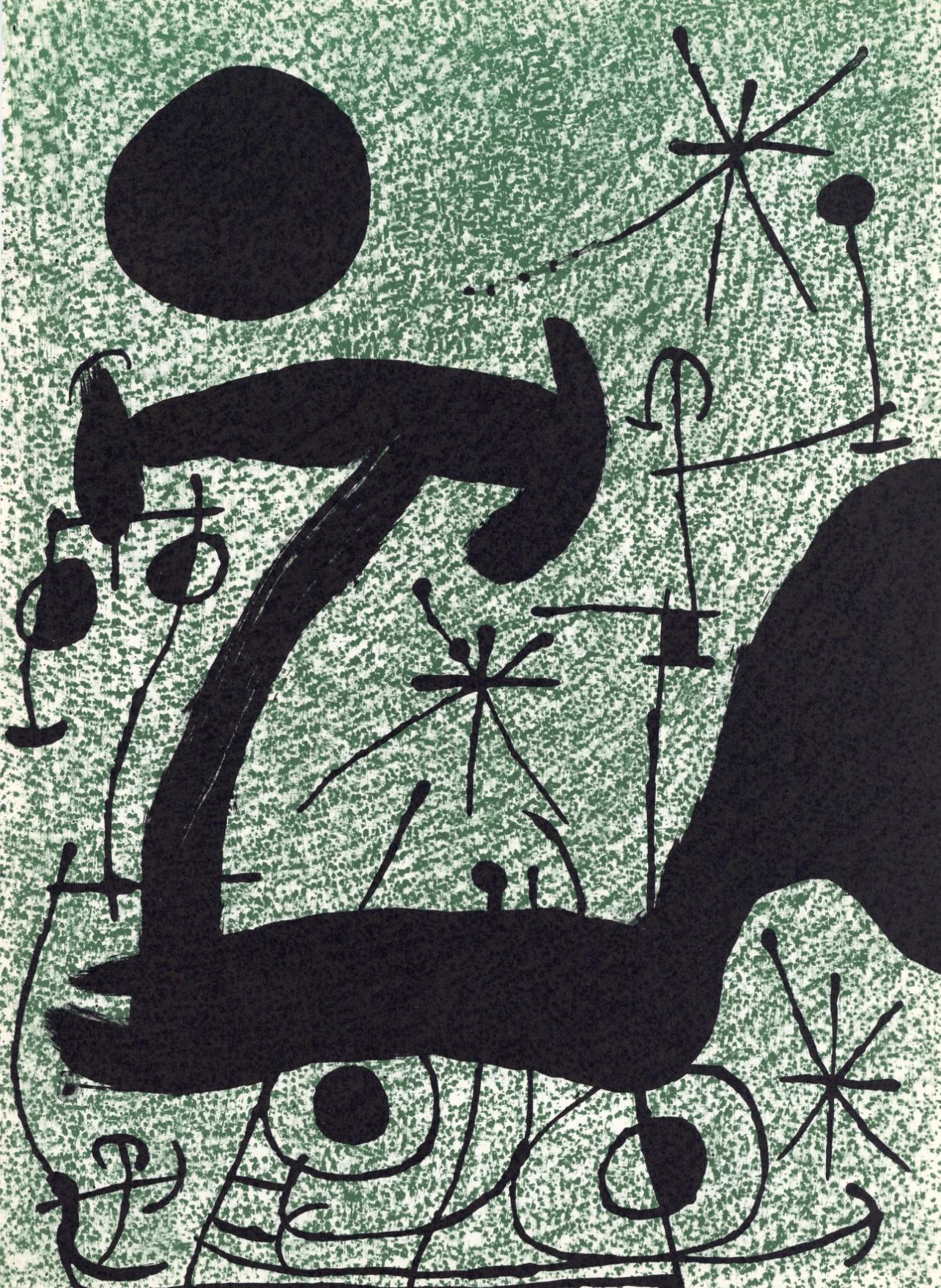 Joan Miró Abstract Print – Miró, Komposition (Cramer 112; Mourlot 439-442), Derrière le miroir (nach)
