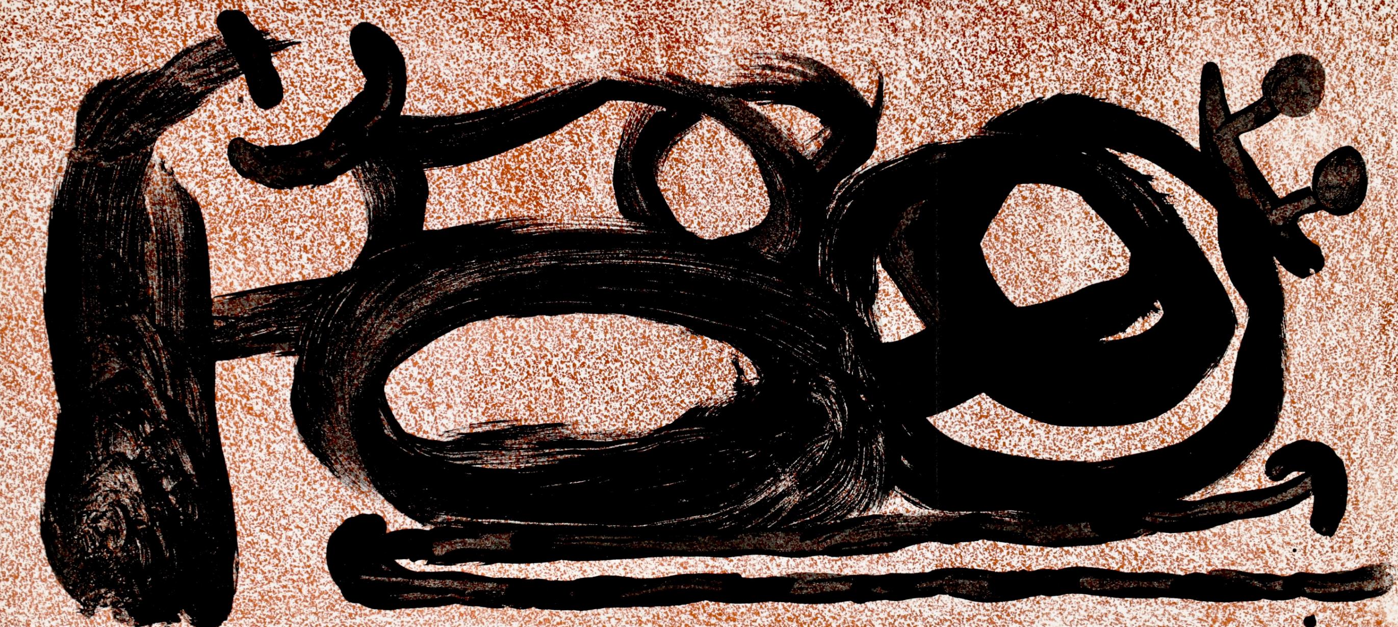 Abstract Print di Joan Miró - Miró, Composizione (Cramer 112; Mourlot 439-442), Derrière le miroir (dopo)