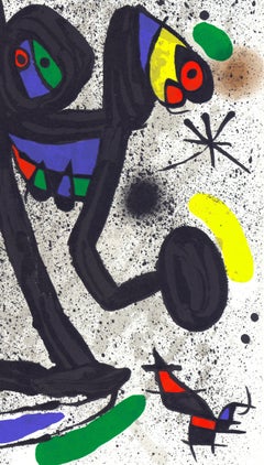 Joan Miro, The Young Lady with Butterflies, from Derriere le Miroir, 1971
