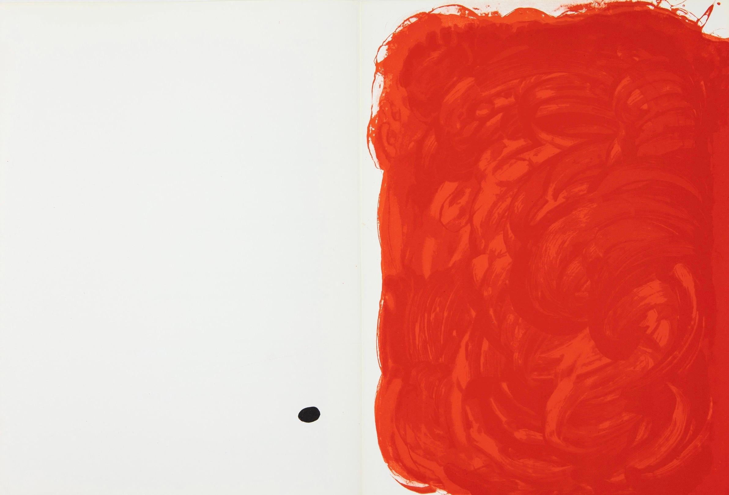 Joan Miró Figurative Print - Miró, Composition (Cramer 145; Mourlot, 738-740), Derrière le miroir (after)