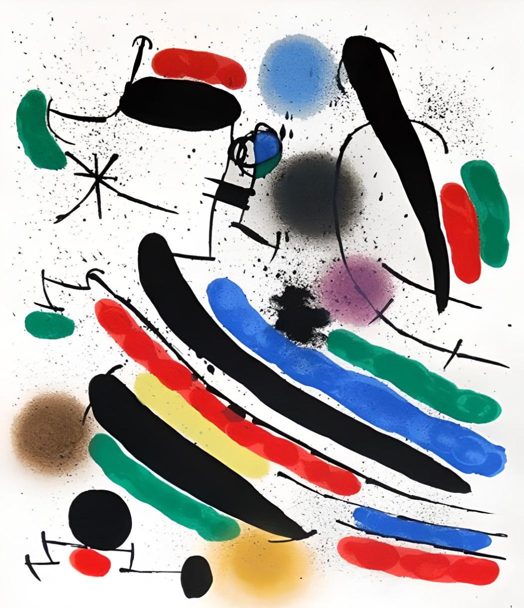 Abstract Print Joan Miró - Miro, Composition (Cramer 160 ; Mourlot 856), 1972 (après)