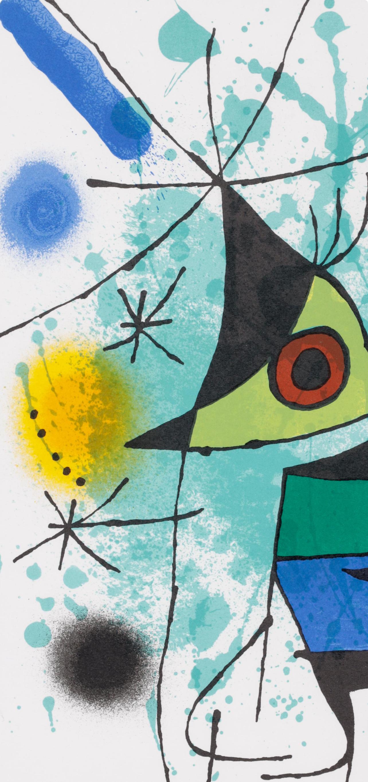Miró, Composition (Cramer 160; Mourlot 867), Joan Miro Lithographs (after) - Gray Abstract Print by Joan Miró