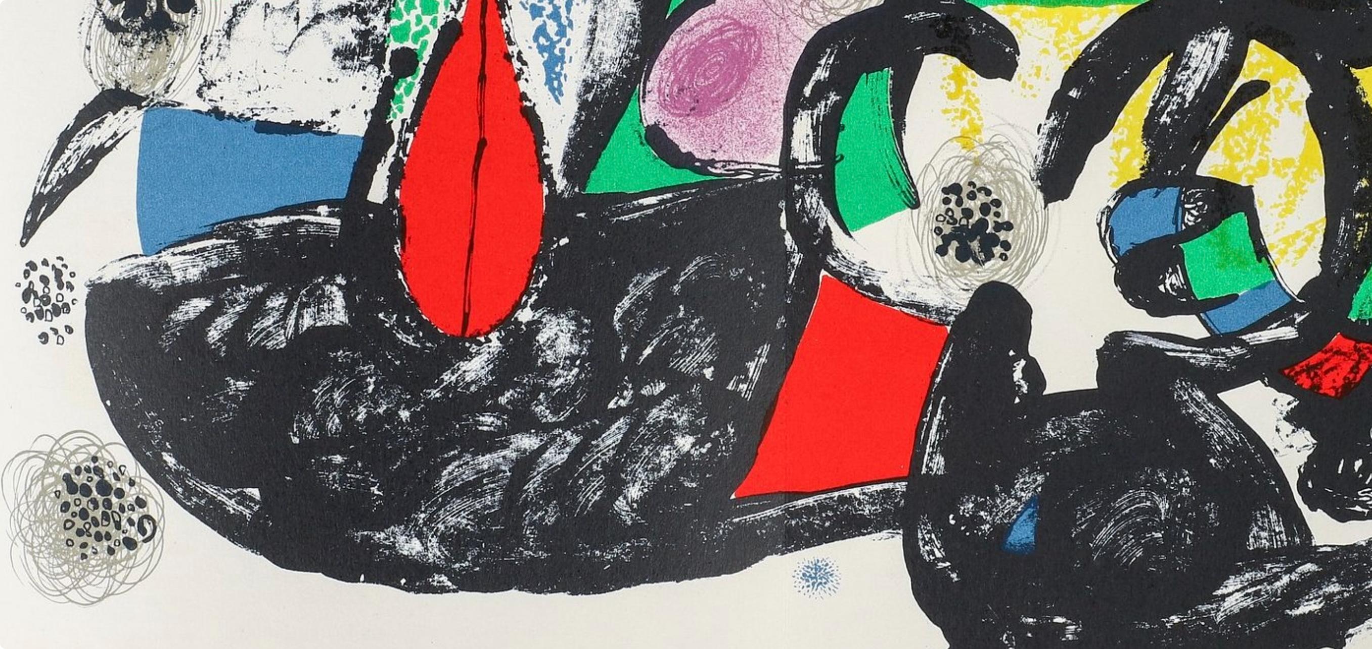 Miró, Composition (Cramer 233 ; Mourlot 929), XXe Siècle (d'après) - Beige Abstract Print par Joan Miró